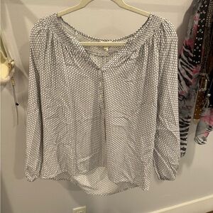Soft Joie Black and White Relaxed Blouse